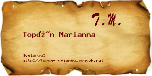 Topán Marianna névjegykártya